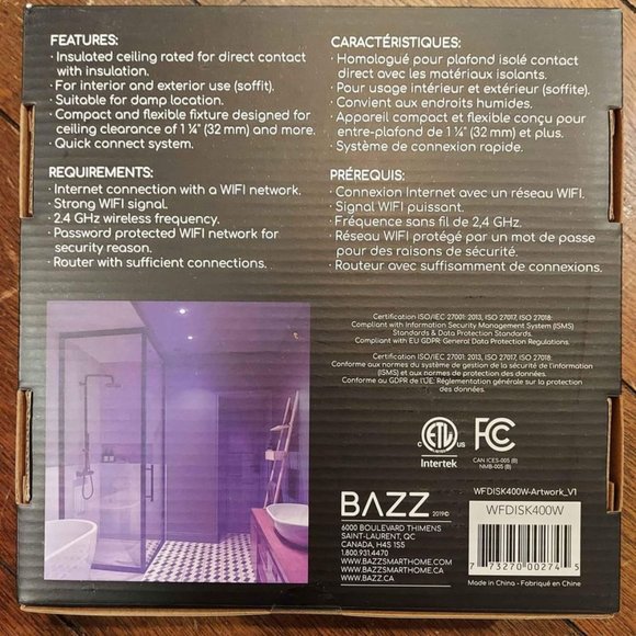 COPY - BAZZ 4" Smart Wi-Fi Color + White LED Recessed Light Fixture - Picture 5 of 7